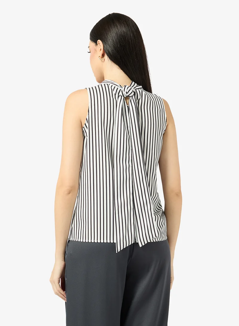 ايلا Striped Sleeveless Blouse